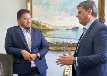 Rodrigo Moraes leva preocupação com Saúde e falta de água em Itu para Tarcísio e Bolsonaro