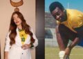 Jaquelline Grohalski desembarca nos Estados Unidos para copa do mundo com mala utilizada pelo rei Pelé